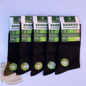 Bambusz zokni, fekete /1 pár 