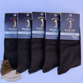 Pamut zokni, fekete, férfi  /1pár